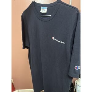 70s Champion T Shirt Black Size Large
